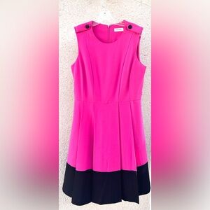 Black and hot pink Calvin Klein dress